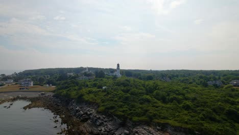 Cape-Elizabeth-twin-lighthouses-establishing-video-with-backwards-tracking