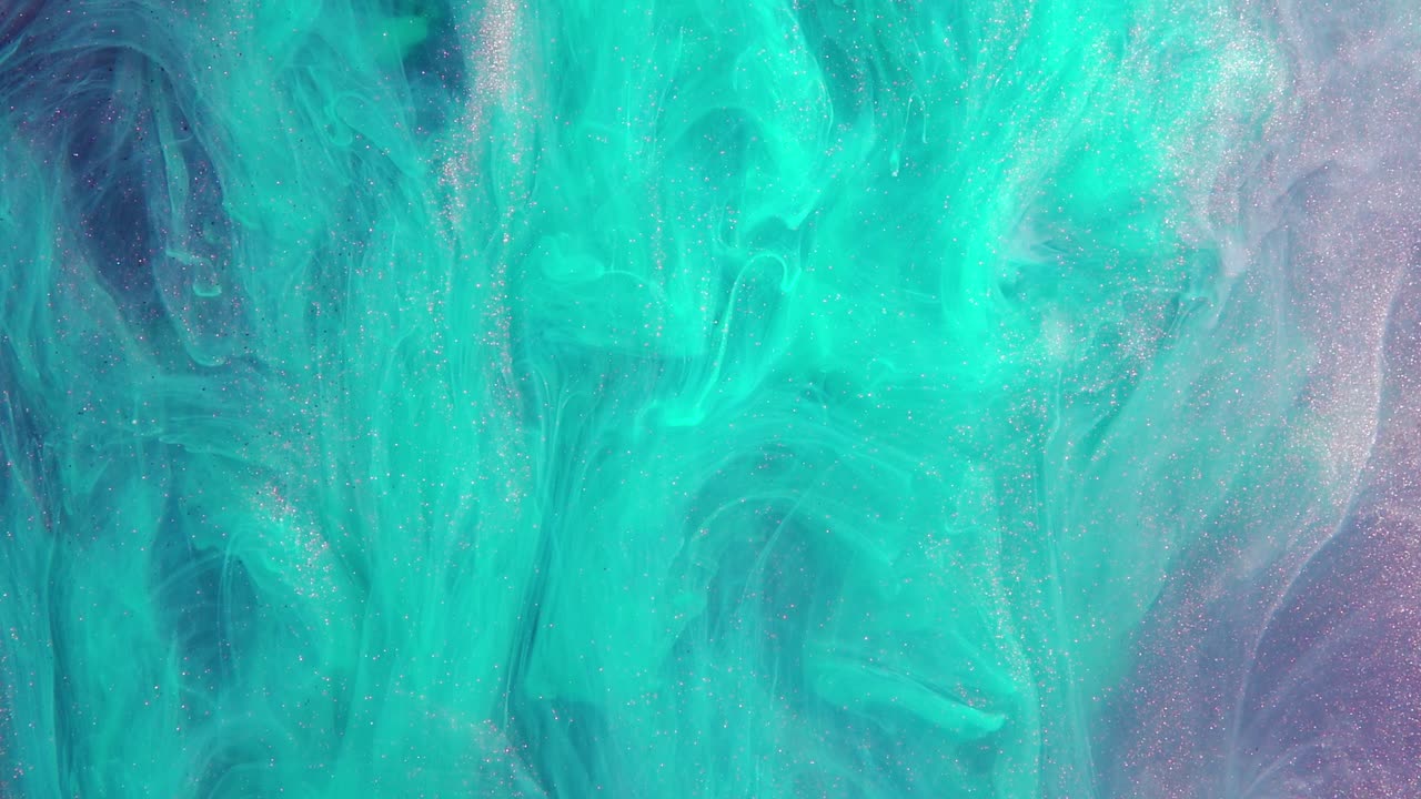 투르코이즈와 반이는 추상적인 액체 예술