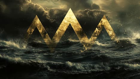 golden triangles on a stormy sea