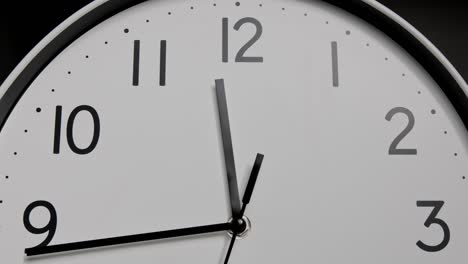 time lapse, the short hand points to the number twelve.