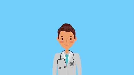professional doctor with stethoscope medicine