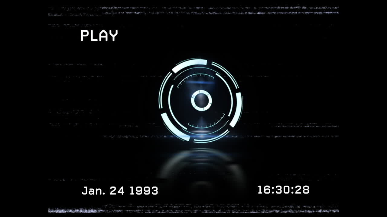 animación de escaneo de alcance y procesamiento de datos sobre pantalla con fallo