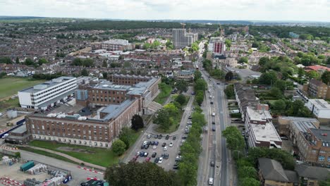 walthamstow east london uk town hall  reverse aerial