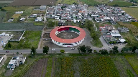 copandaro bullring in michoacan, mexico with drone