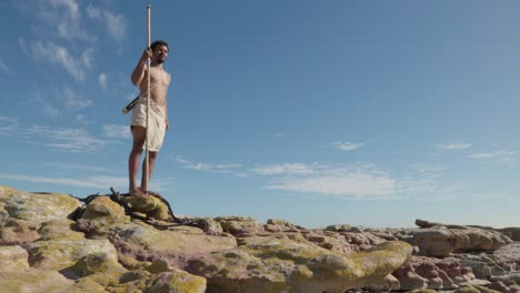 Erste-Indigene-Südafrikanische-Küstenbevölkerung,-Strandloper