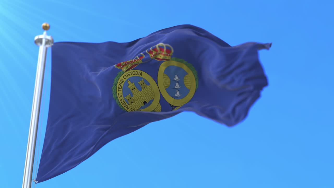 bandera de la provincia española de huelva en andalucía, españa - bucle