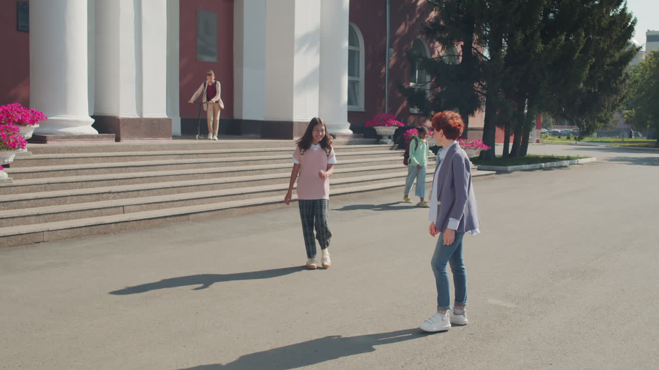 Mother Picking Up 13-Year-Old Daughter After School