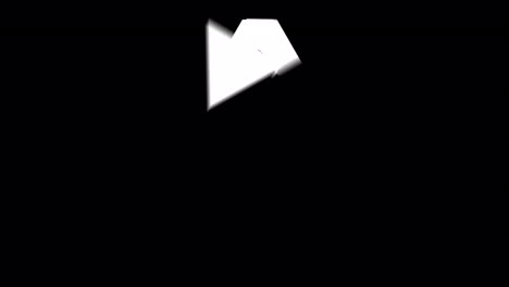 white arrow on black background