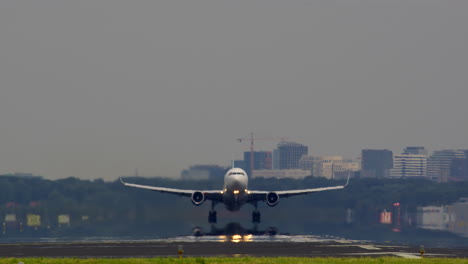 airplane landing and taking off