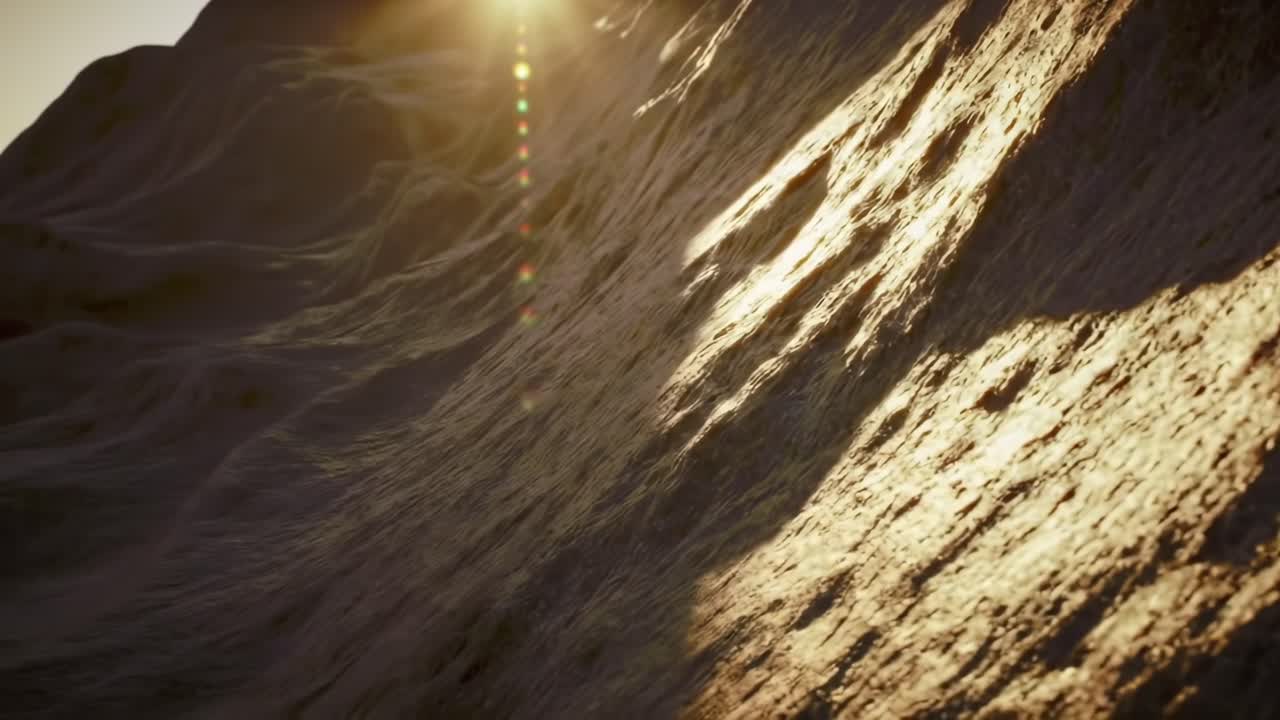 Stunning Sunrise Over Rugged Terrain: A Captivating View Showcasing the Beauty of Natural Landscapes and the Play of Light on Textured Surfaces