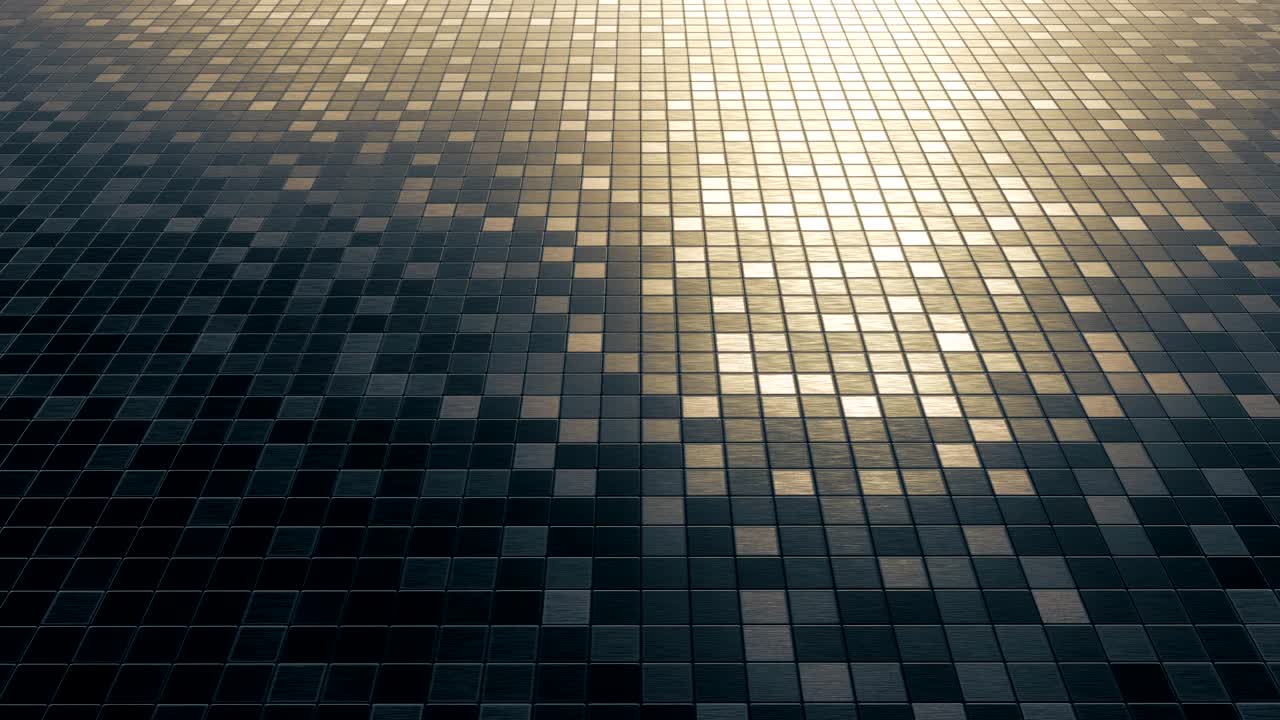 Mosaic metallic square pattern background loop
