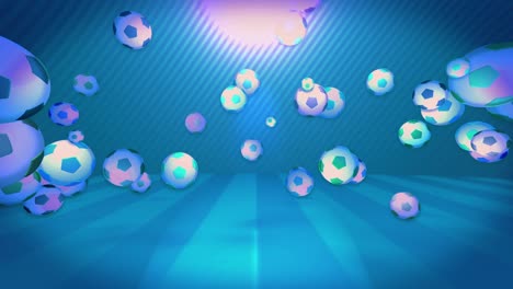 many soccer balls [loop]