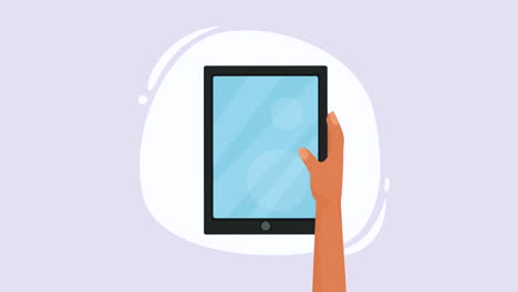 digital tablet device tech animation