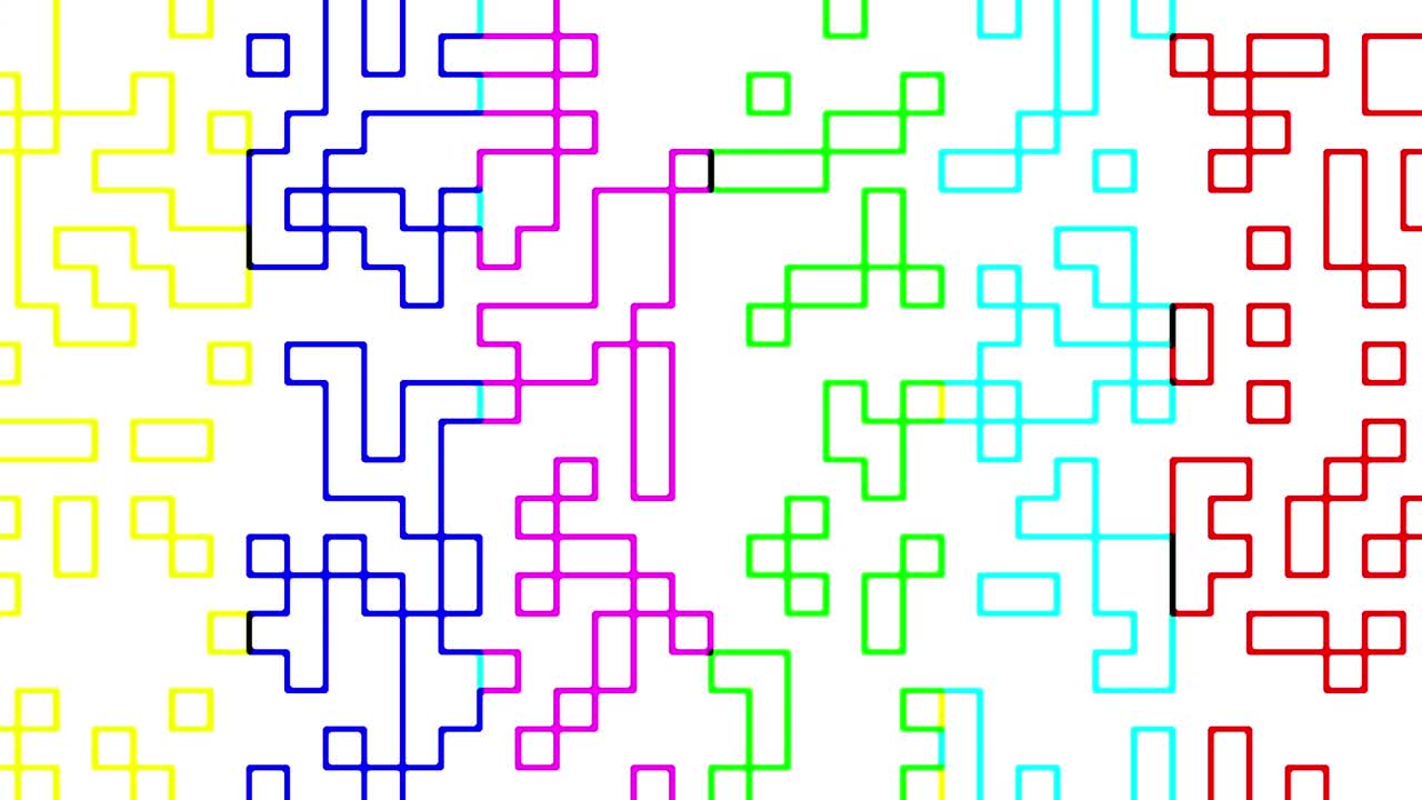 señal de cuadrados digitales multicolores