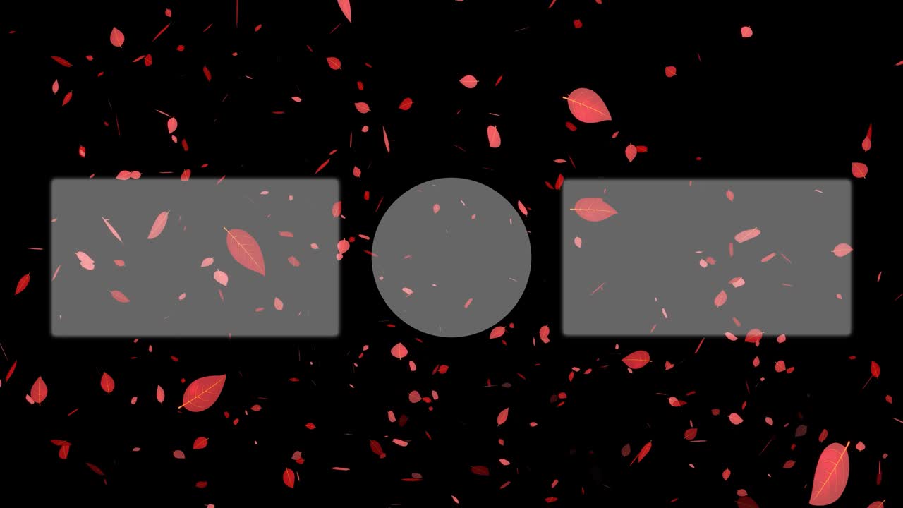 가을 잎 입자 유튜브 엔드 카드 엔딩 스크린 모션 그래픽