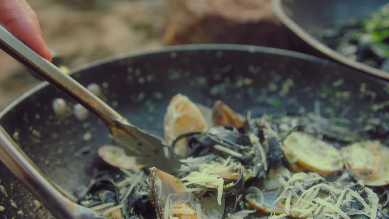 Cooking Black Seafood Pasta