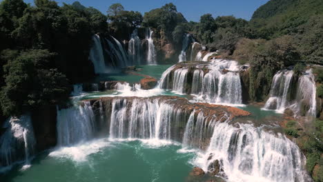 vietnam 4k drone waterfall ban gioc aerial china