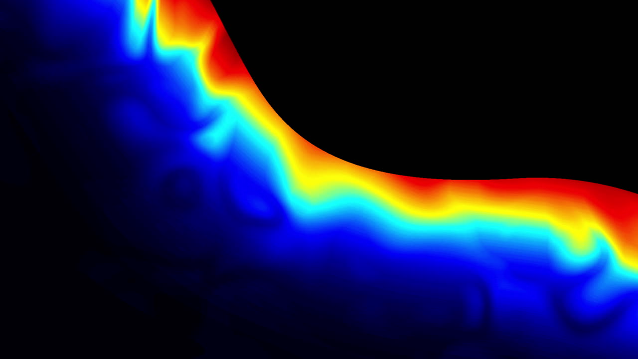 Transição de Luz Abstrata Dinâmica com Cores Azul e Amarela
