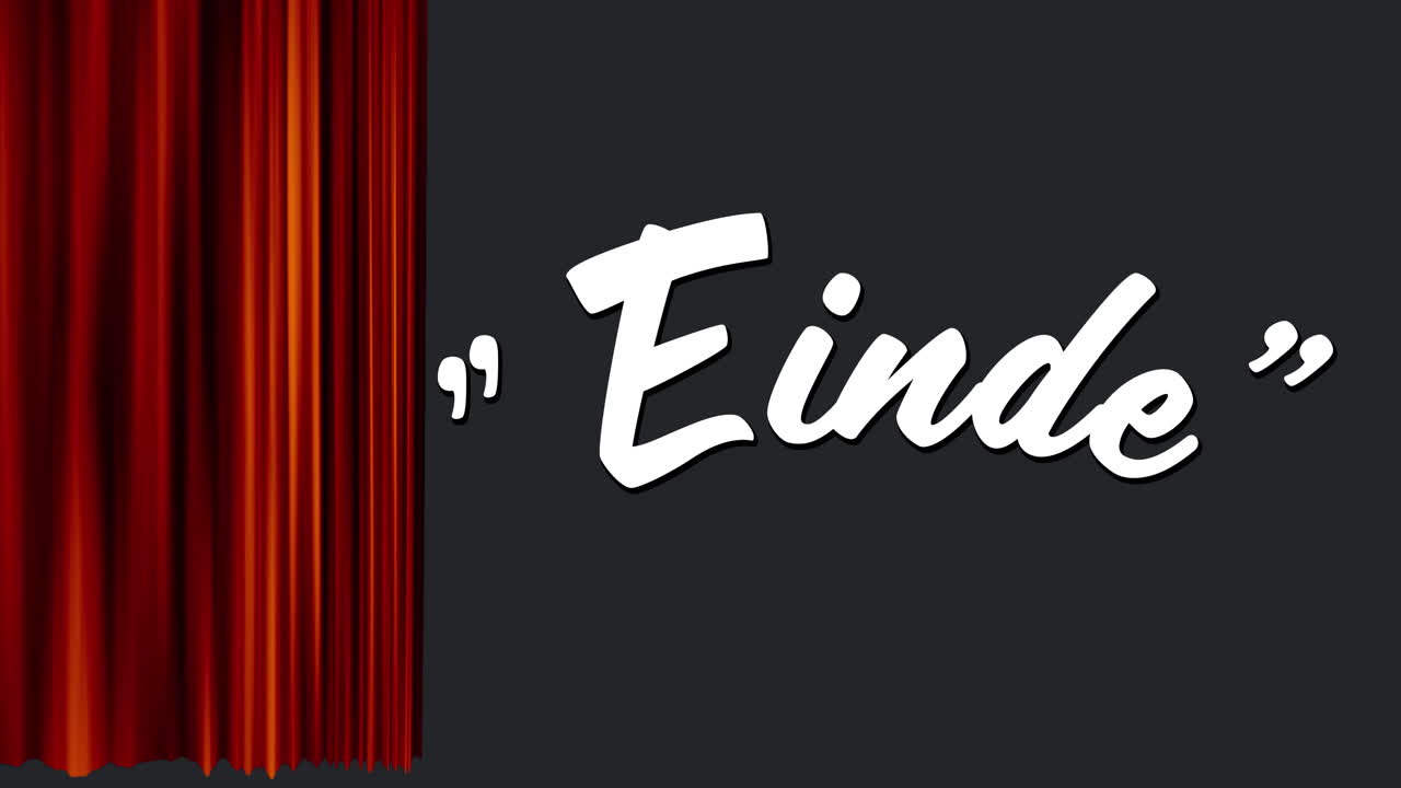 끝 표지판 과 커튼