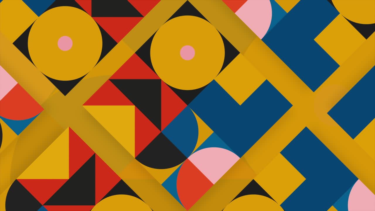 Abstract geometric pattern with colorful shapes