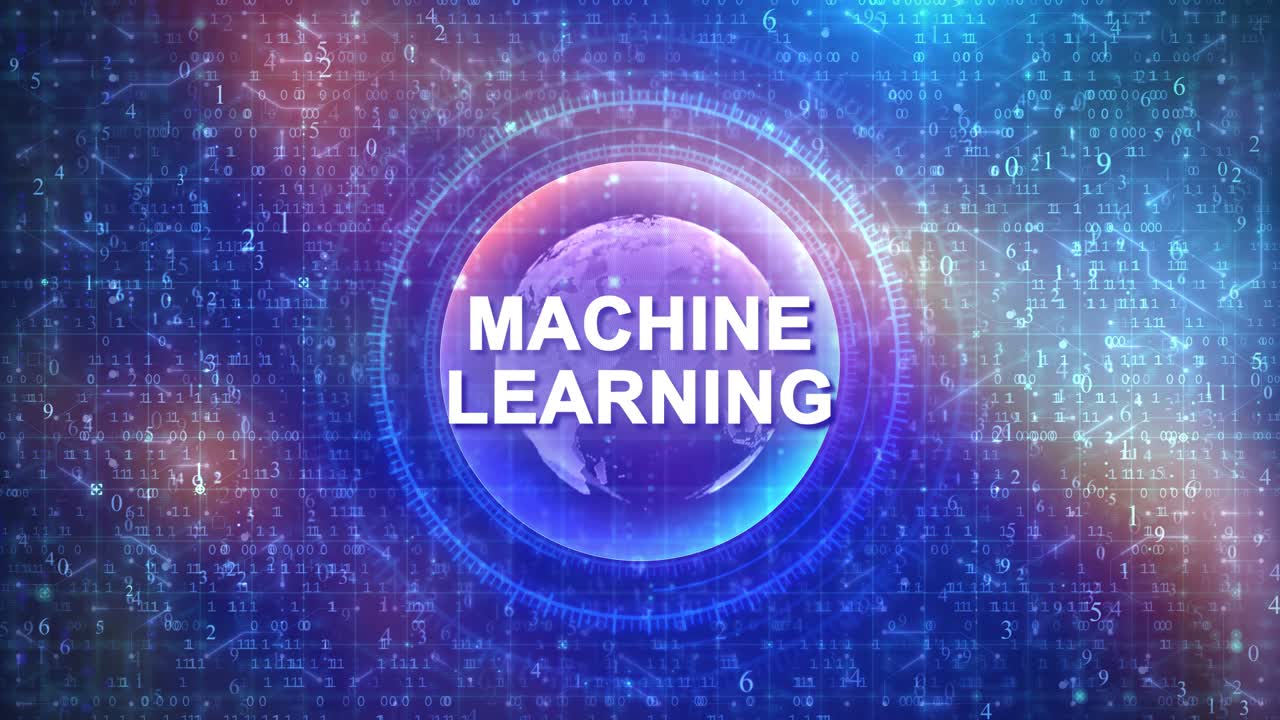Machine Learning Concept with Digital Globe and Data Background