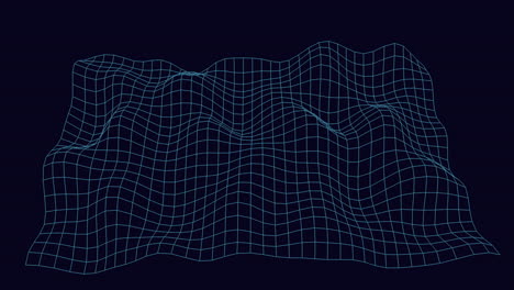 elegant wave-like blue mountain range sketch