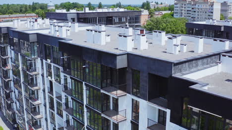 high rise residential building. aerial view of modern apartment buildings, exterior