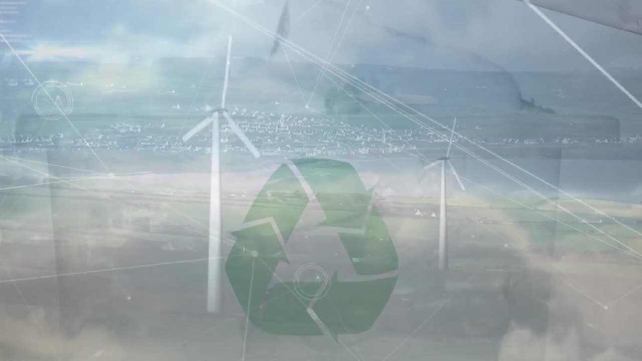 풍차를 통해 연결된 네트워크의 애니메이션.