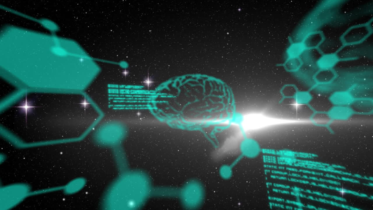 Blue data processing over chemical equations and a 3D model