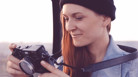 woman enjoying amusement park