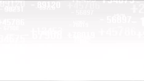 white business seamless looping minimal background with random moving numbers.