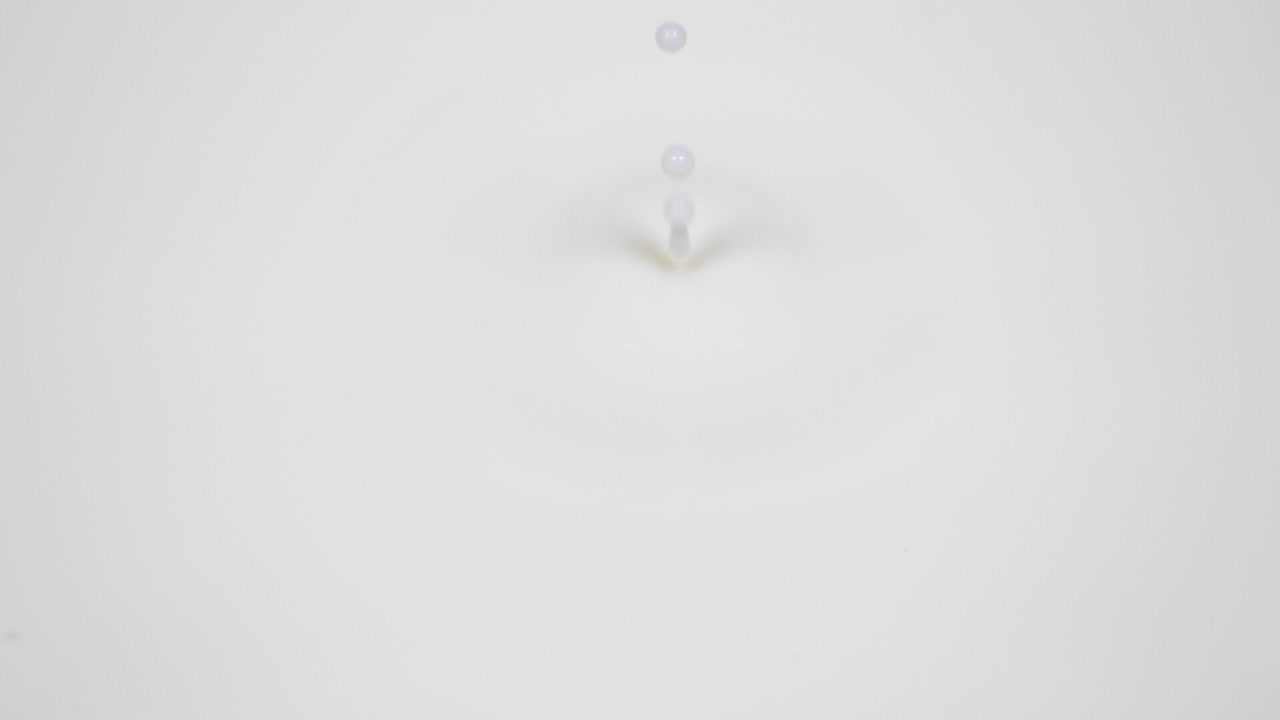 Drop of Milk Falling, Slow Motion 4K