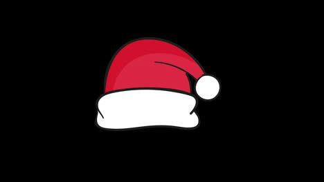 Christmas-hat-icon-animation-transparent-background-with-alpha-channel