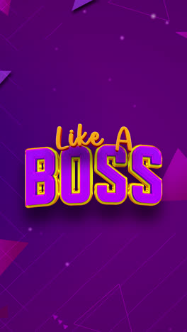 Like a Boss - Motivational Typography Design