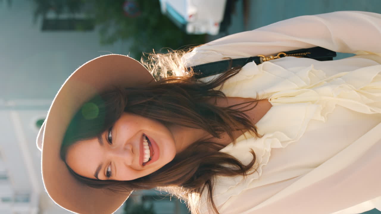 도시에서 세련된 여성