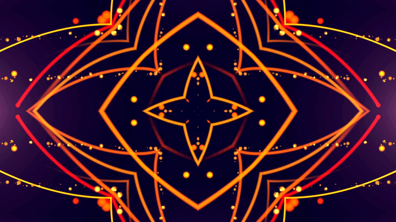4k colorido en bucle kaleidoscopio. fondo de gráficos de movimiento abstracto.