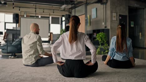 office yoga session