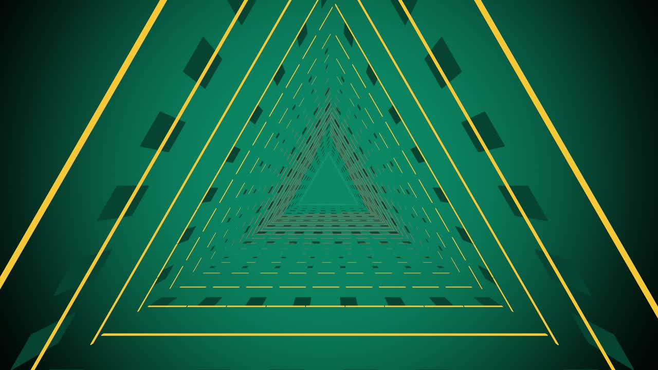 треугольный туннель движение vj петля сцена видео фон для визуальной проекции, музыкальное видео, телевизионное шоу, сцена светодиодные экраны, вечеринка или показ мод