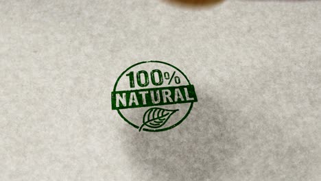 animación de bucle de estampado y estampado 100 por ciento natural