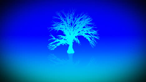 animación de un árbol que crece. concepto de medio ambiente saludable