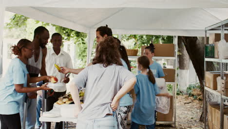 less fortunate assisted at food drive