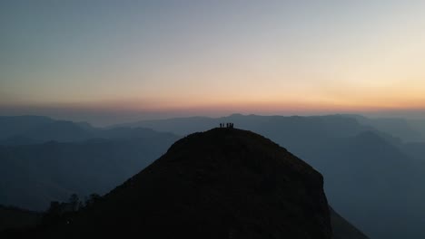 aerial drone shot of the majestic kolukkumalai range at sunrise