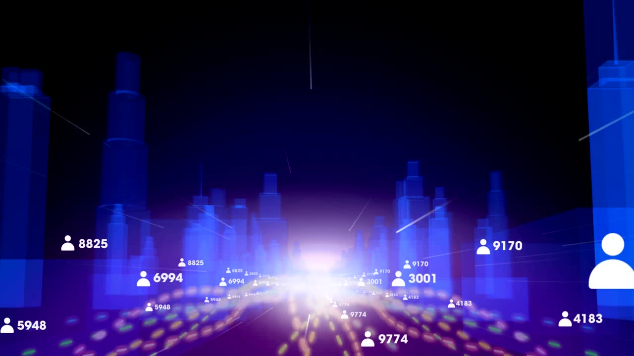 어두운 배경의 도시 풍경 4k