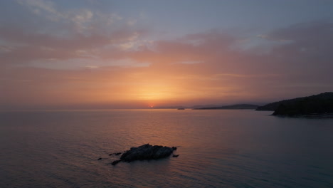 stunning sunset over the ocean