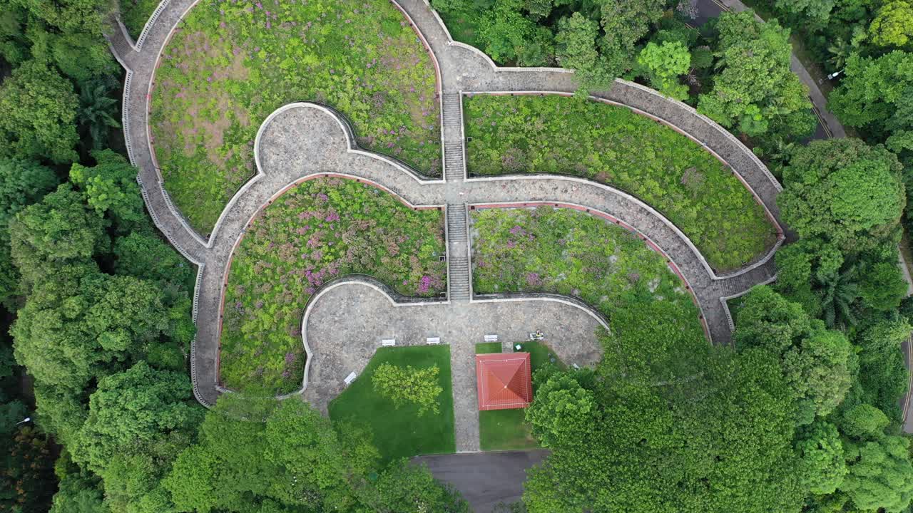Drone footage of Mt Faber Park, Singapore