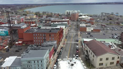 4k aérea ginebra nueva york sobre iglesia