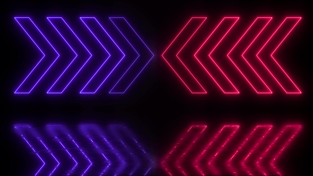Strutture di luce flash al neon 4K 3D, tunnel fantascientifico al neon hi-tech, costruzione di pattern a linee luminose di tendenza.