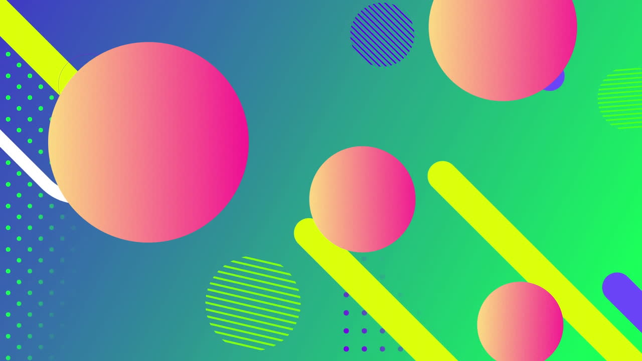 formas geométricas y círculos en movimiento