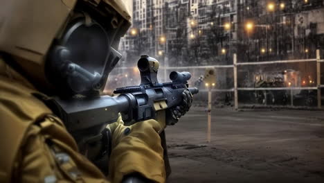 robots in combat training