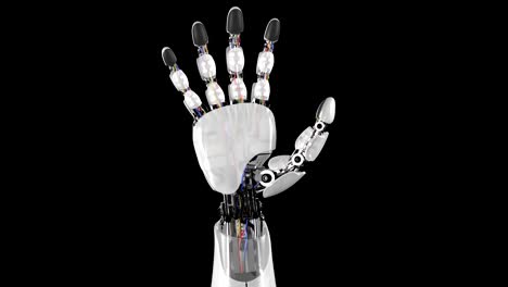robotic hand on a black and green backgrounds